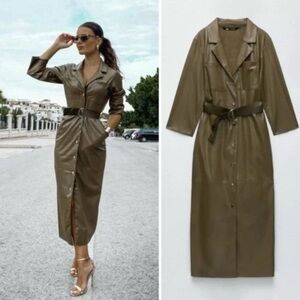 Zara Brown Midi Dress